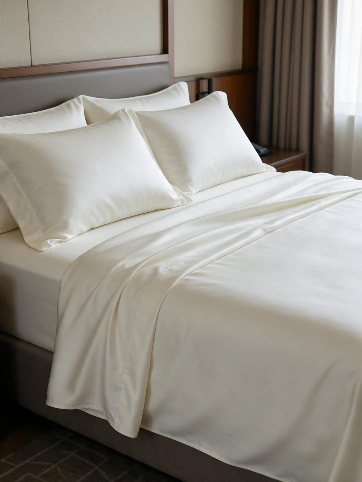 Ivory Sateen bedsheet set