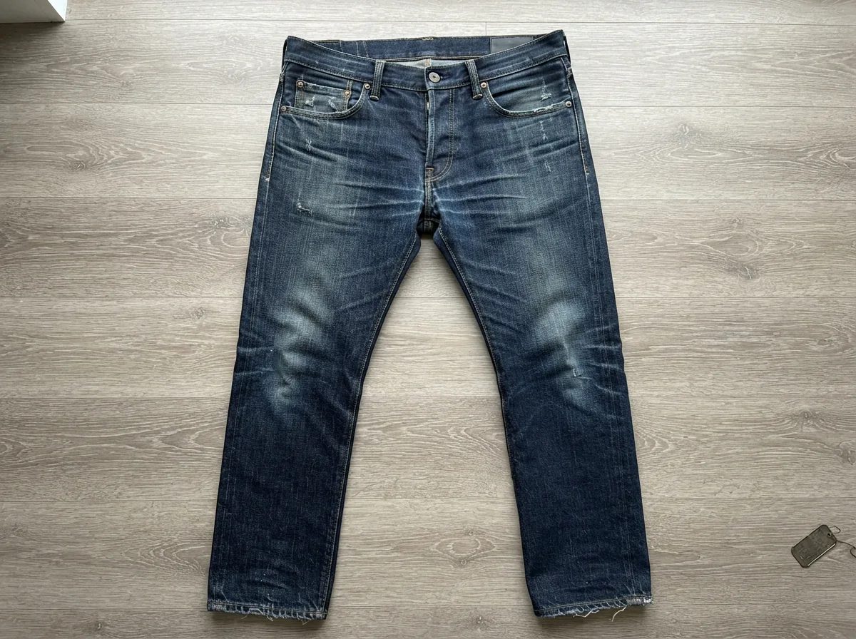 Straight Fit Distressed Jeans